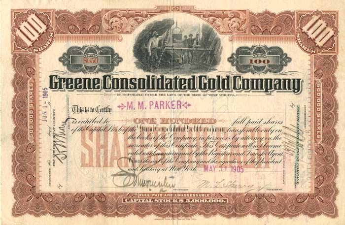 Greene Consolidated Gold Co.